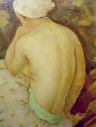 Nicolae Tonitza Nud vazut din spate, ulei pe carton. Spain oil painting artist
